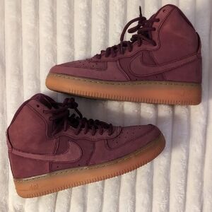 Nike Maroon High-Top Sneakers